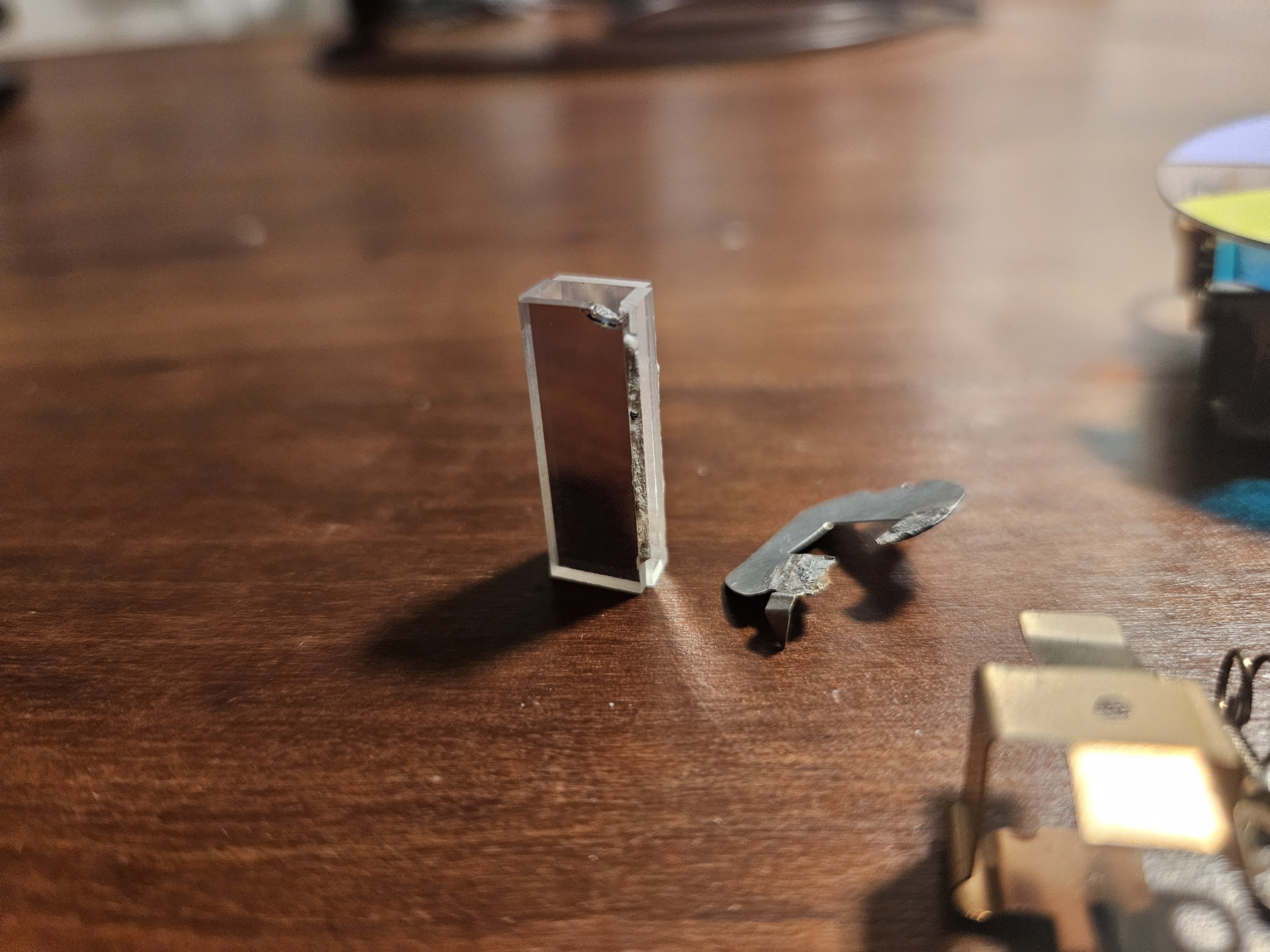 Light tunnel and heat shield with visible damage
